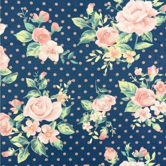 Shirley & Stone Floral Polka dot short pajama‎ set - Picture 3 of 6